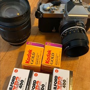 Nikon film camera & film